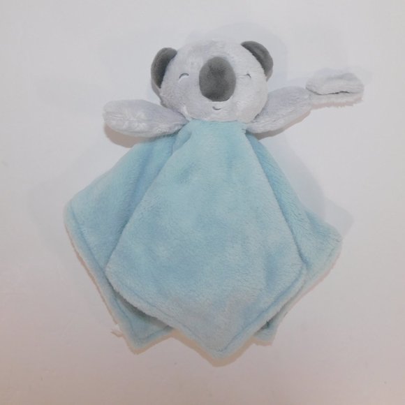 Carters Blue Gray Koala Bear Security Blanket Nunu Love with Pacifier Holder - Picture 2 of 7